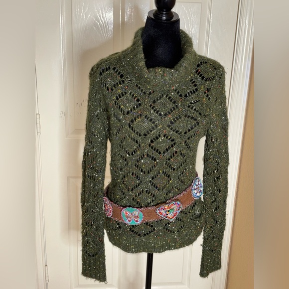 Vintage Handmade boho beaded belt Murano beads amazing piece rare find - Picture 12 of 16